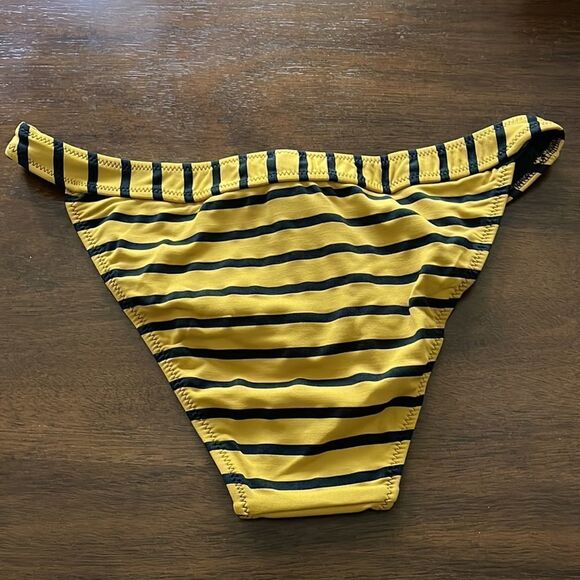 Solid and Striped Dual-Colored Swimsuit Bottom - Picture 2 of 3